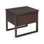 1 Drawer Bedside Table Dark Wood - Zhen