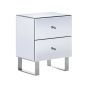 2 Drawer Mirrored Bedside Table NESLE