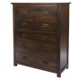 Pine Finish Chest of Drawers - BRADFORD Medium Chest  5 Drawers