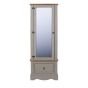 Corona Armoire Mirrored Wardrobe - Grey