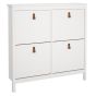Barcelona Shoe cabinet 4 compartments in White - White