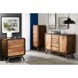 Oak Finish Chest of Drawers - ALESSIA Tallboy Medium Chest  5 Drawers