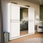 Cuba ID-11 Sliding Door Wardrobe 250cm in White Matt