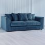 Desmond Jumbo Cord 3 Seater Scatterback Sofa - Marine Blue