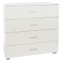 White Chest of Drawers - LINTON I Medium Chest 4 Drawers