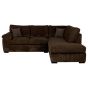 Corner Sofa CORDURA Jumbo Cord Right Hand Facing Corner Sofa - Brown