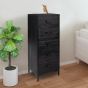 Black Chest of Drawers - HOCKLEY Tallboy Medium Chest  5 Drawers