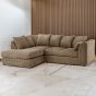 Desmond Jumbo Cord Corner Sofa - Coffee