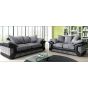 Grey and Black Sofa Set