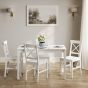 Dining Table - CRAF 4 Seater Table White 118cm