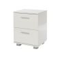 Lido 2 Drawer Bedside Cabinet - White