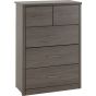 Black Chest of Drawers - LISKEARD Medium Chest  5 Drawers