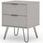 Augusta Grey 2 Drawer Bedside Cabinet