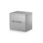 Manhattan 2 Drawer Bedside - Grey