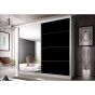 Malta-31 Sliding Mirror Door Wardrobe 233cm - White Matt