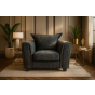 
SOLARAE Fabric Single Sofa Armchair - Black
