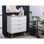 White Chest of Drawers - KINSTON Medium Chest 4 Drawers