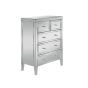 Silver Chest of Drawers - VAUGHAN Medium Chest  5 Drawers  Mirrored