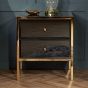 Birlea Fenwick 2 Drawer Bedside - Black and Gold