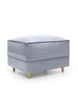 Chic Velvet Footstool - Silver
