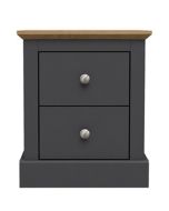 Devon 2 Drawers Beside Table - Charcoal