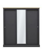Devon 3 Door Sliding Wardrobe - Charcoal