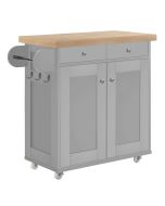 Portland Portable Kitchen Island Unit - Grey