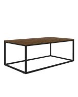 Ealing Black Metal With Rustic Wood Effect Coffee Table - Vintage Pine