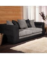 Benson 3 Seater Sofa - Black and Grey