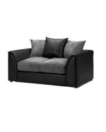 Benson 2 Seater Sofa - Black and Grey