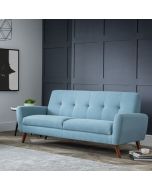 Monza Compact And Stylish 3 Seater Retro Sofa - Blue