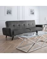 Monza Compact And Stylish 3 Seater Retro Sofa - Dark Grey