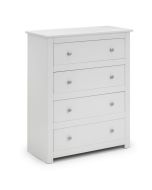 White Chest of Drawers - RAMSGATE Medium Chest  4 Drawers