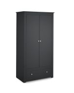 Radley 2 Door Wardrobe With 2 Drawers - Anthracite