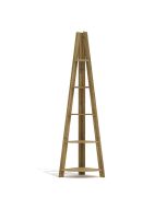 Tiva Corner Ladder Style 4 Shelves Bookcase - Oak