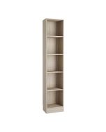 Basic Tall Narrow Bookcase (4 Shelves) in Oak - Oak
