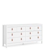 White Chest of Drawers - BURNLEY Extra Large Chest  8 Drawers