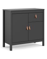 Barcelona Sideboard 2 doors + 1 drawer in Matt Black - Matt Black