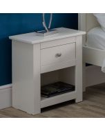 Radley Stylish 1 Drawer Beside Table - White