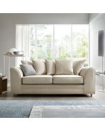 NIOMI Velvet 3 Seater Scatterback Sofa - Cream