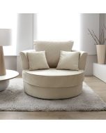 NIOMI Velvet Swivel Chair - Cream