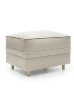 NIOMI Velvet Footstool - Cream