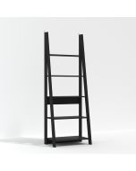 Tiva Ladder Style 4 Shelves Bookcase - Matt Black