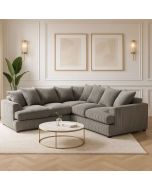 Jamba Double Padded Fabric Grey Corner Sofa