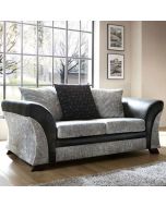 Lloyd Crushed Chenille 2 Seater - Black and Grey