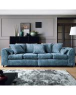 Gilliver Crushed Chenille 4 Seater - Dark Blue