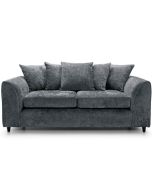 Gilliver Crushed Chenille 3 Seater Sofa - Dark Grey
