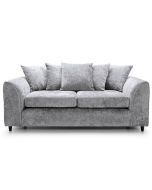 Gilliver Crushed Chenille 3 Seater Sofa - Light Grey