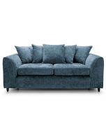 Gilliver Crushed Chenille 3 Seater Sofa - Dark Blue