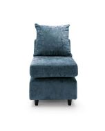 Gilliver Crushed Chenille Single Sofa - Dark Blue